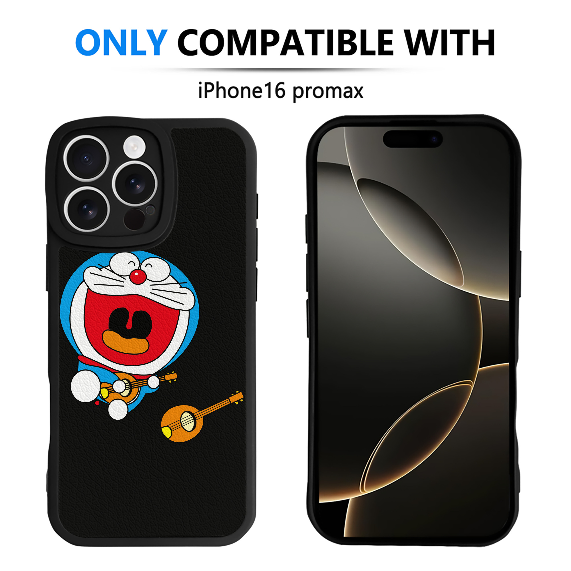 （画像用） ドラえもん Doraemon 【iPhone 16シリーズ対応】シリコンスマホケース（レザー調） 材質：シリコン